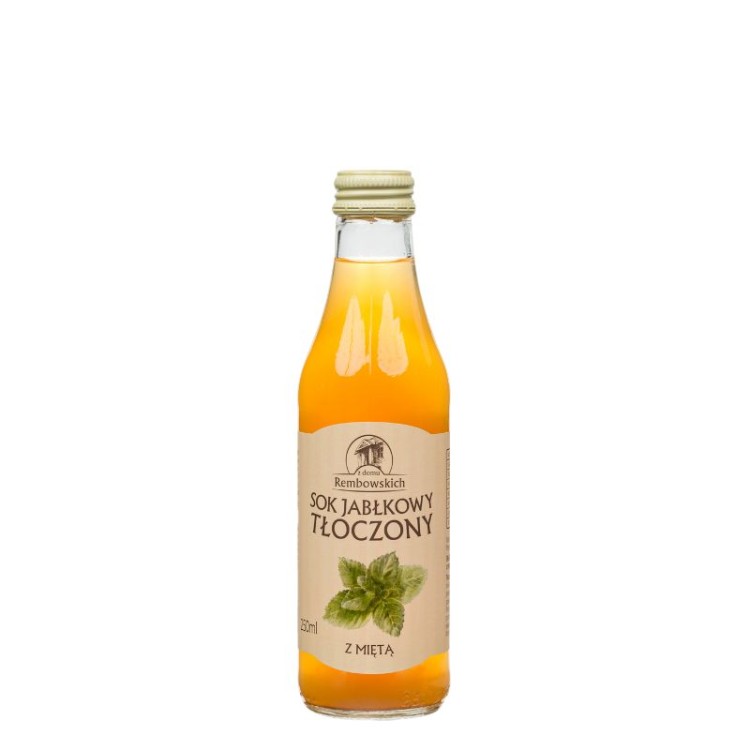 Sok jabłkowy tłoczony z miętą 250 ml Sok jabłkowy tłoczony z miętą 250 ml