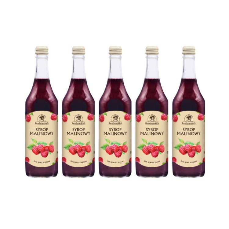 5x Syrop malinowy 500 ml 5x Syrop malinowy 500 ml