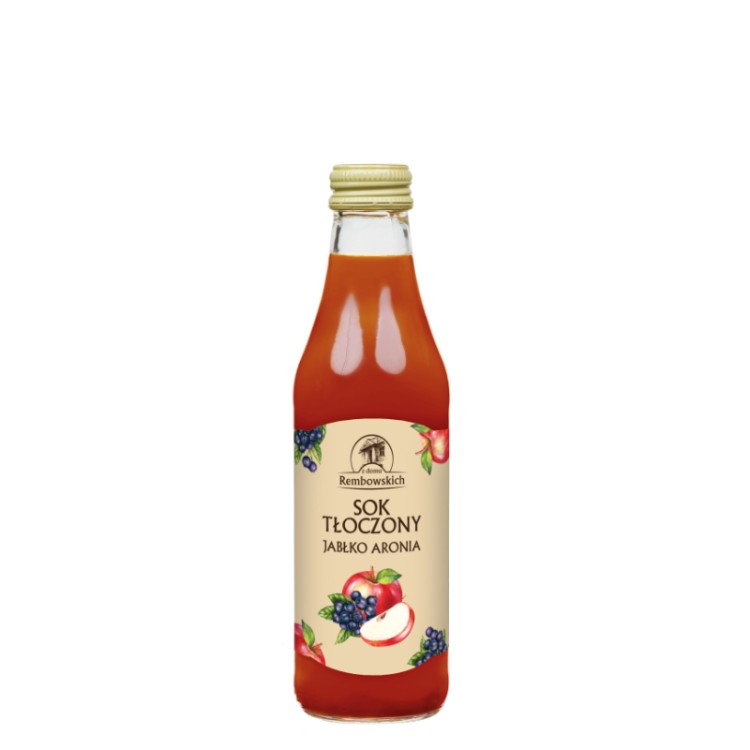 Sok jabłkowy tłoczony z aronią 250 ml Sok jabłkowy tłoczony z aronią 250 ml